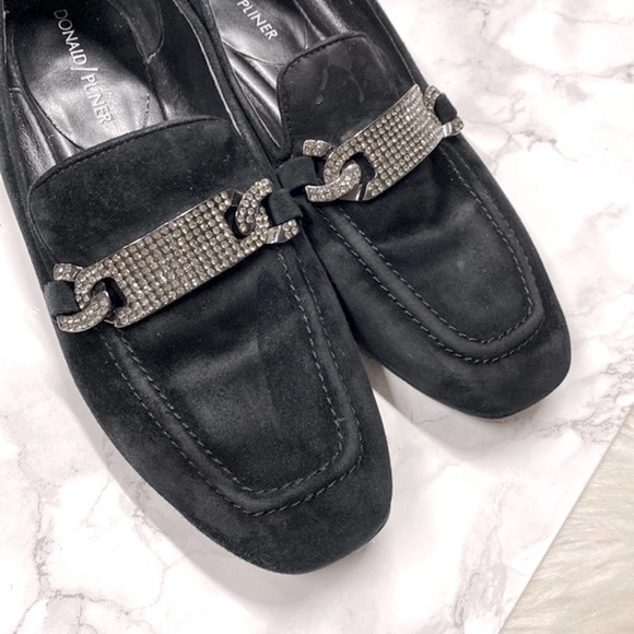 Donald J Pliner black suede loafers size 7M - Picture 3 of 9